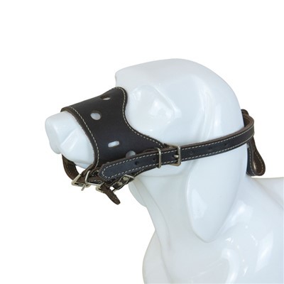 Justerbare hundemunninger i skinn