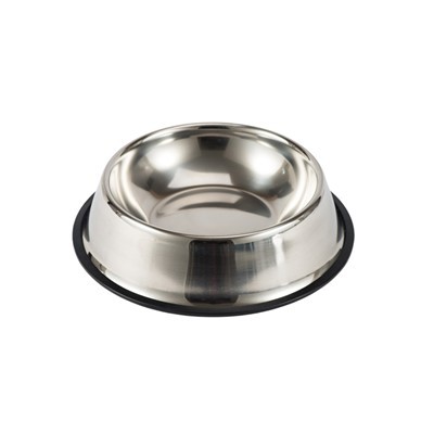 Klassisk hundeskål i rustfritt stål