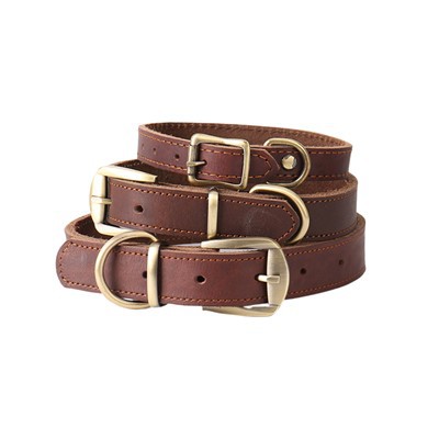 Heavy Duty Hundehalsbånd i kuskinn